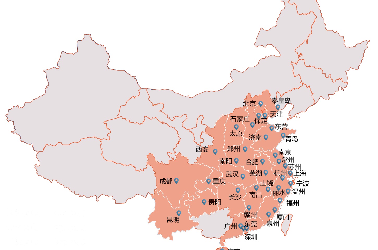 月祥城配城市服务网点覆盖示意图