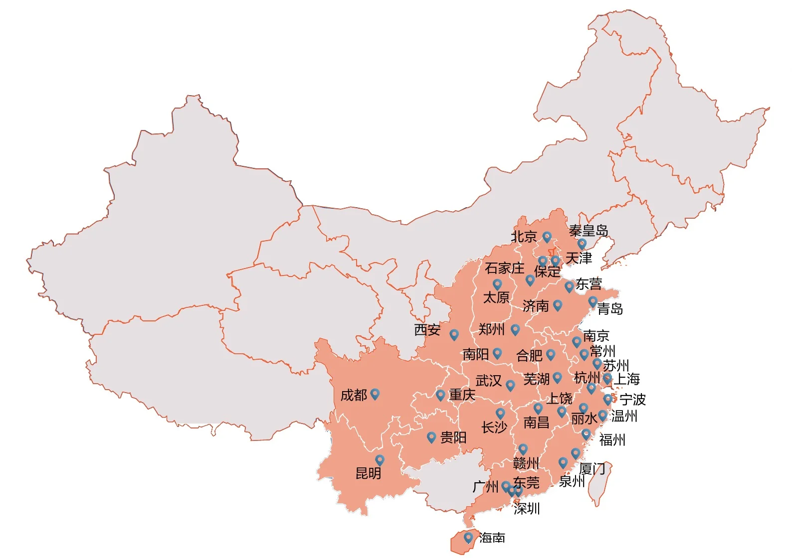 月祥城配城市服务网点覆盖示意图